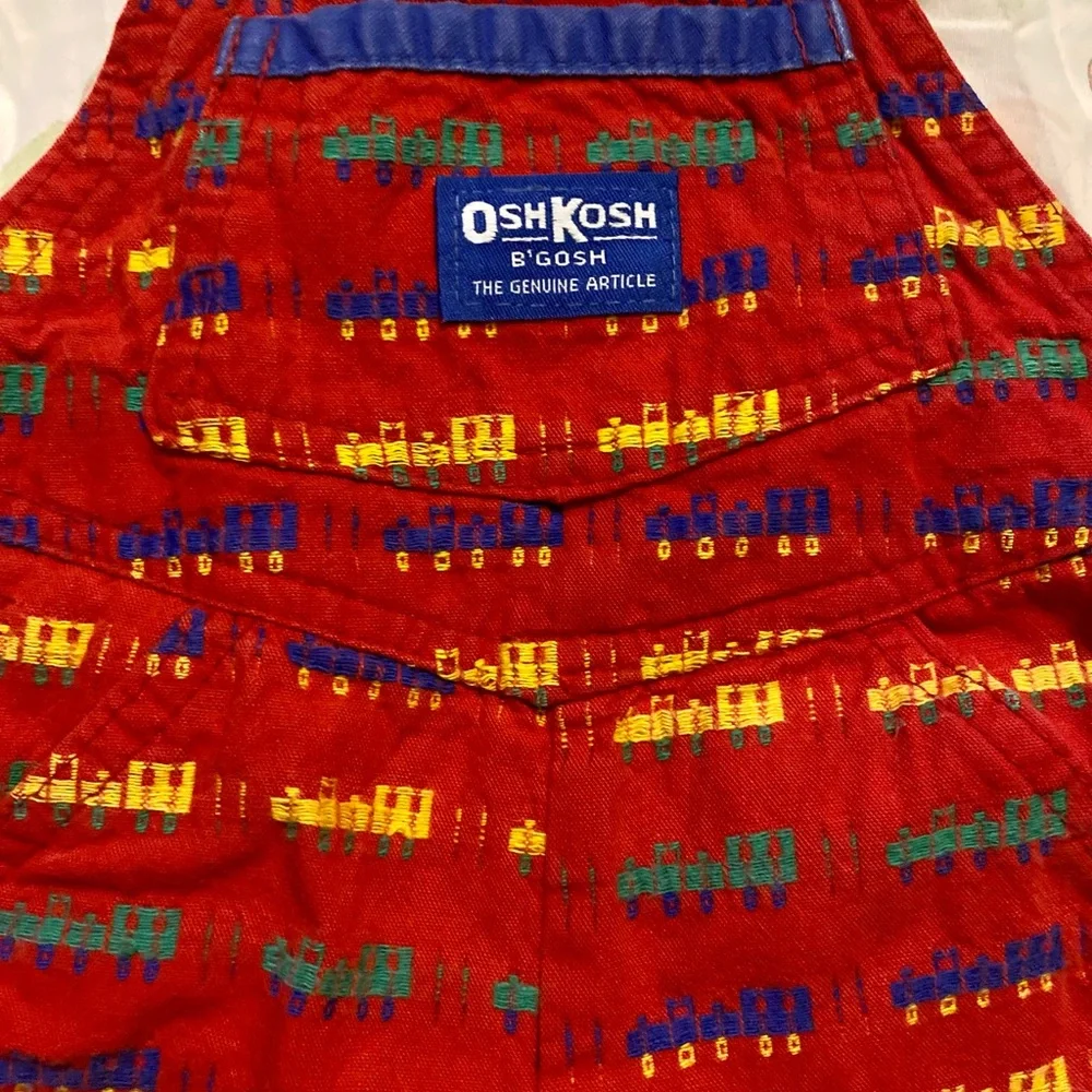 Vintage made in the USA Oshkosh train overalls 6-9 months htf rare - Picture 2 of 6